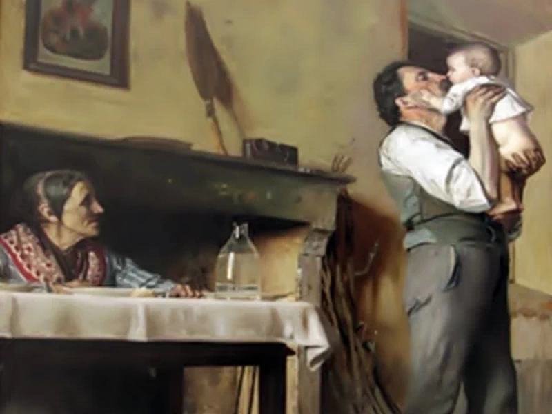 1861-Lazzaro Pasini - L'amore paterno, 1885